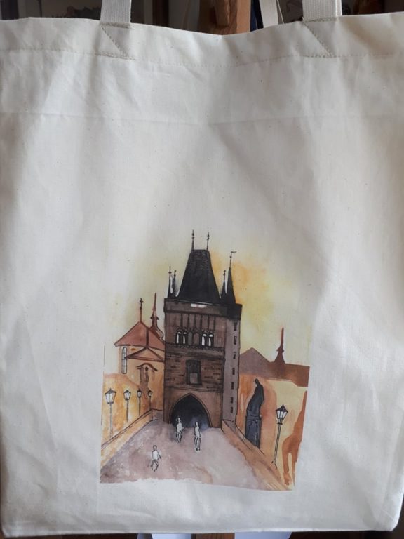 Plátěná taška Praha - Prašná brána